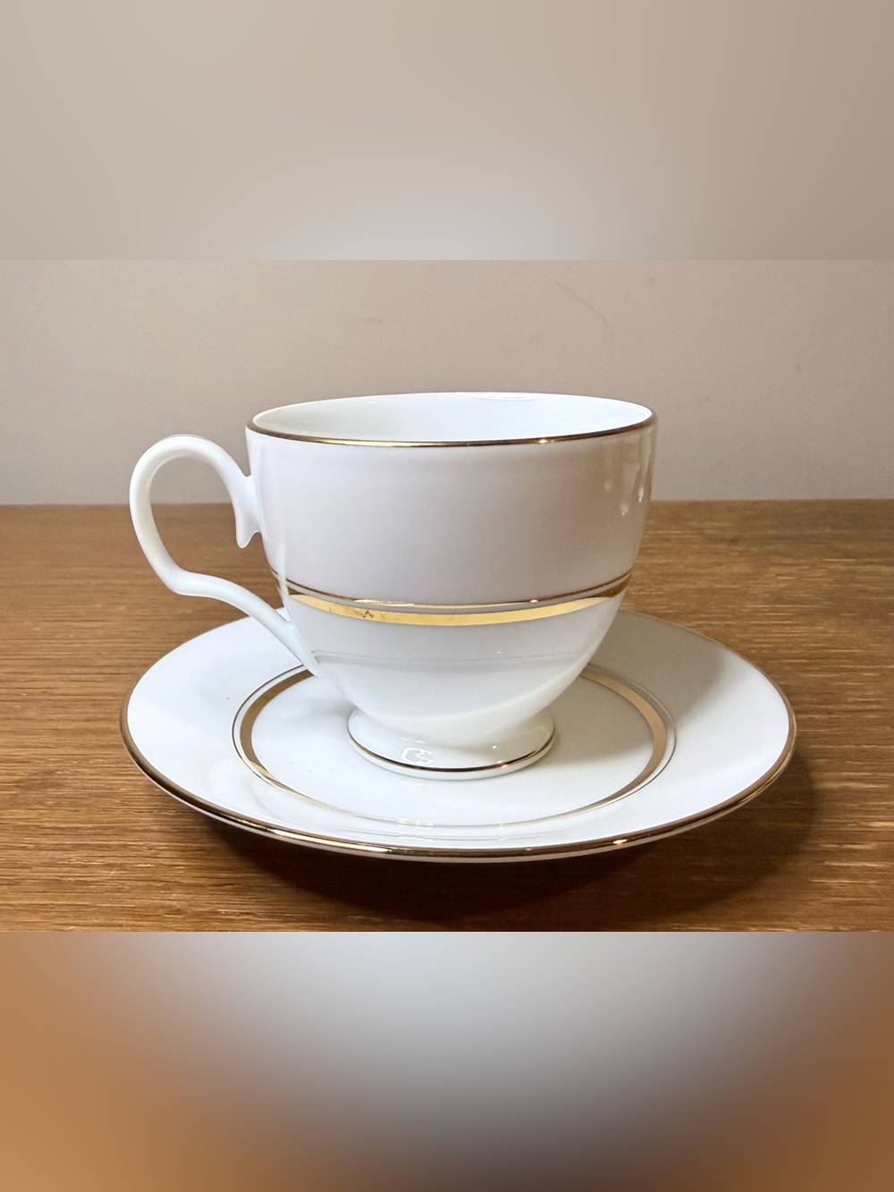 Noritake Gloria L553 Teacup and Saucer Set Fine Porcelain Gold Trim Replacement